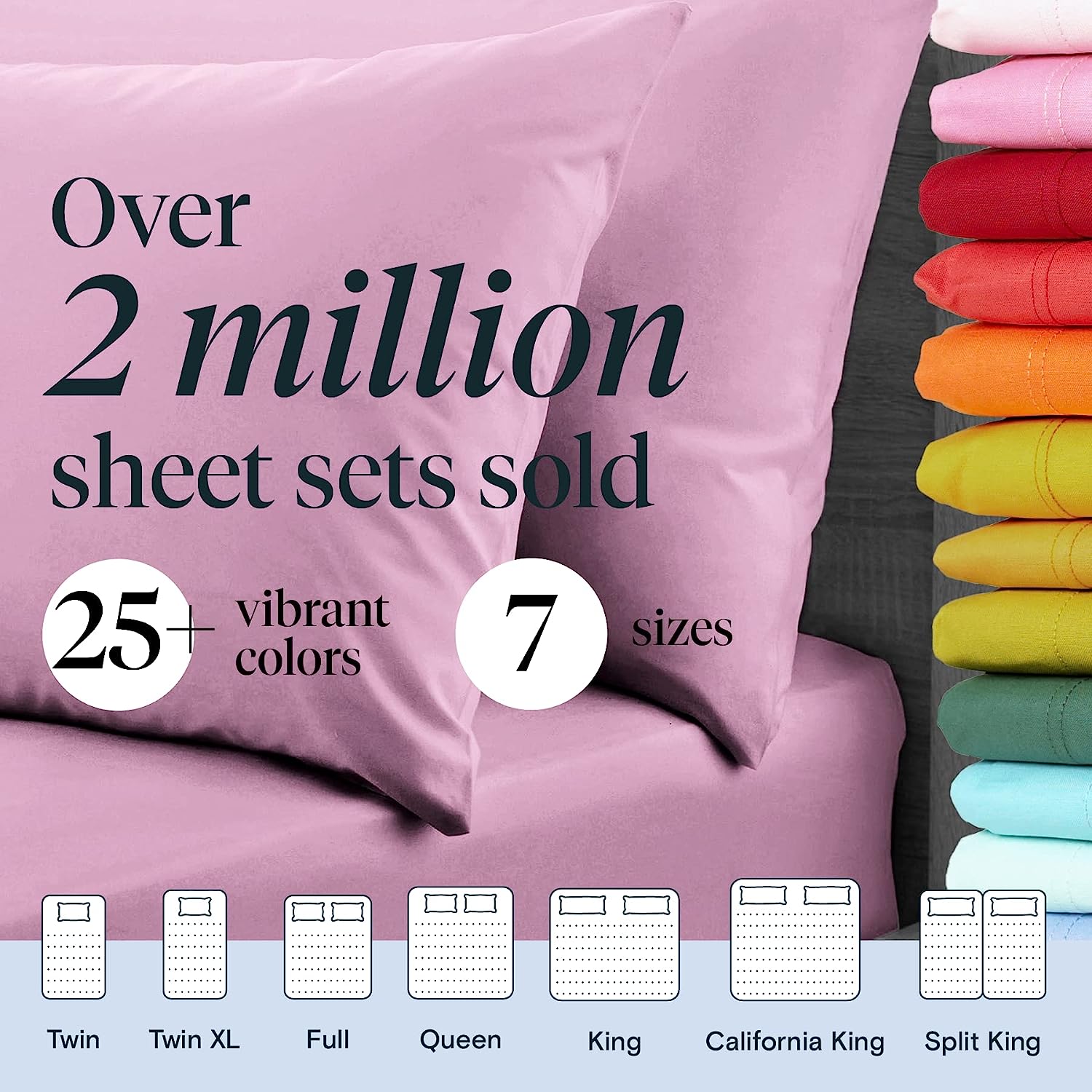 LuxClub 6 PC Queen Sheet Set Bamboo Sheets Deep Pockets 18" Eco Friendly Wrinkle Free Cooling Sheets Machine Washable Hotel Bedding Silky Soft - Light Plum Queen
