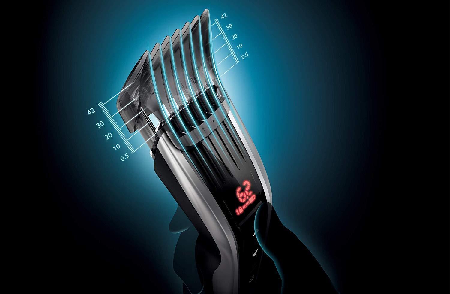 Philips HC7460/15 - Hair Clippers with Blades Steel , 3 Combs