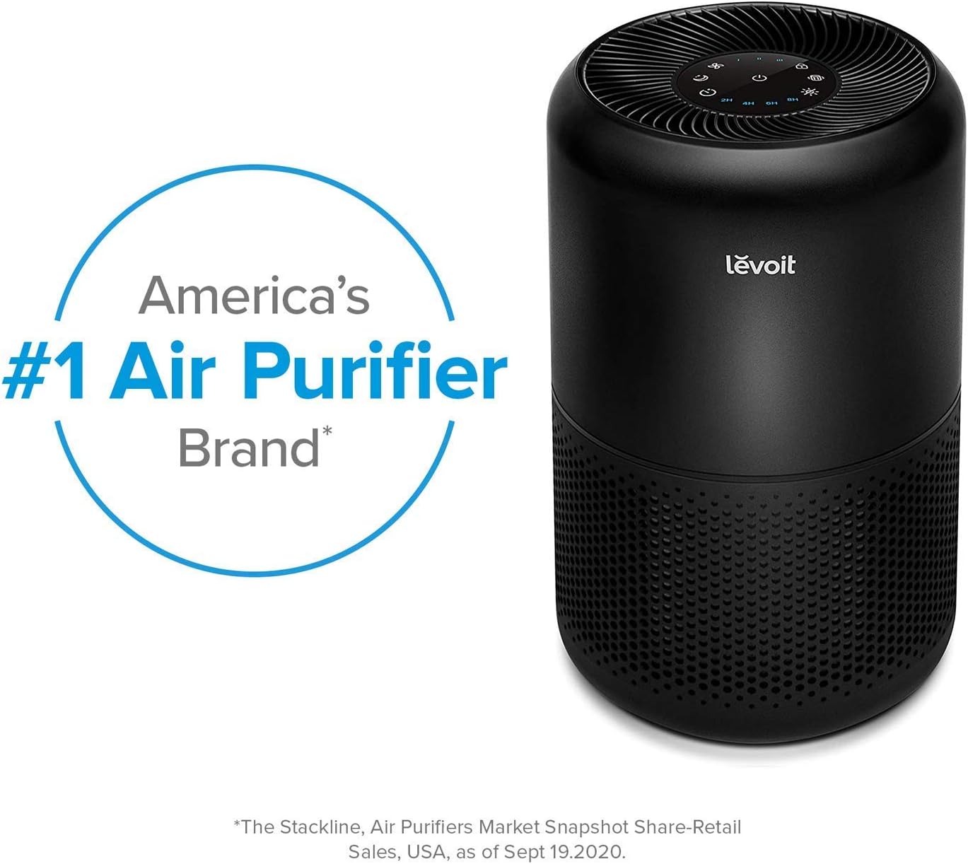 LEVOIT Air Purifier for Home Allergies Pets Hair in Bedroom, HEPA Filter, Covers Up to 1095 Sq.Foot Powered by 33W High Torque Motor, Remove Dust Smoke Pollutants, 0.3 Microns, Core 300, Black