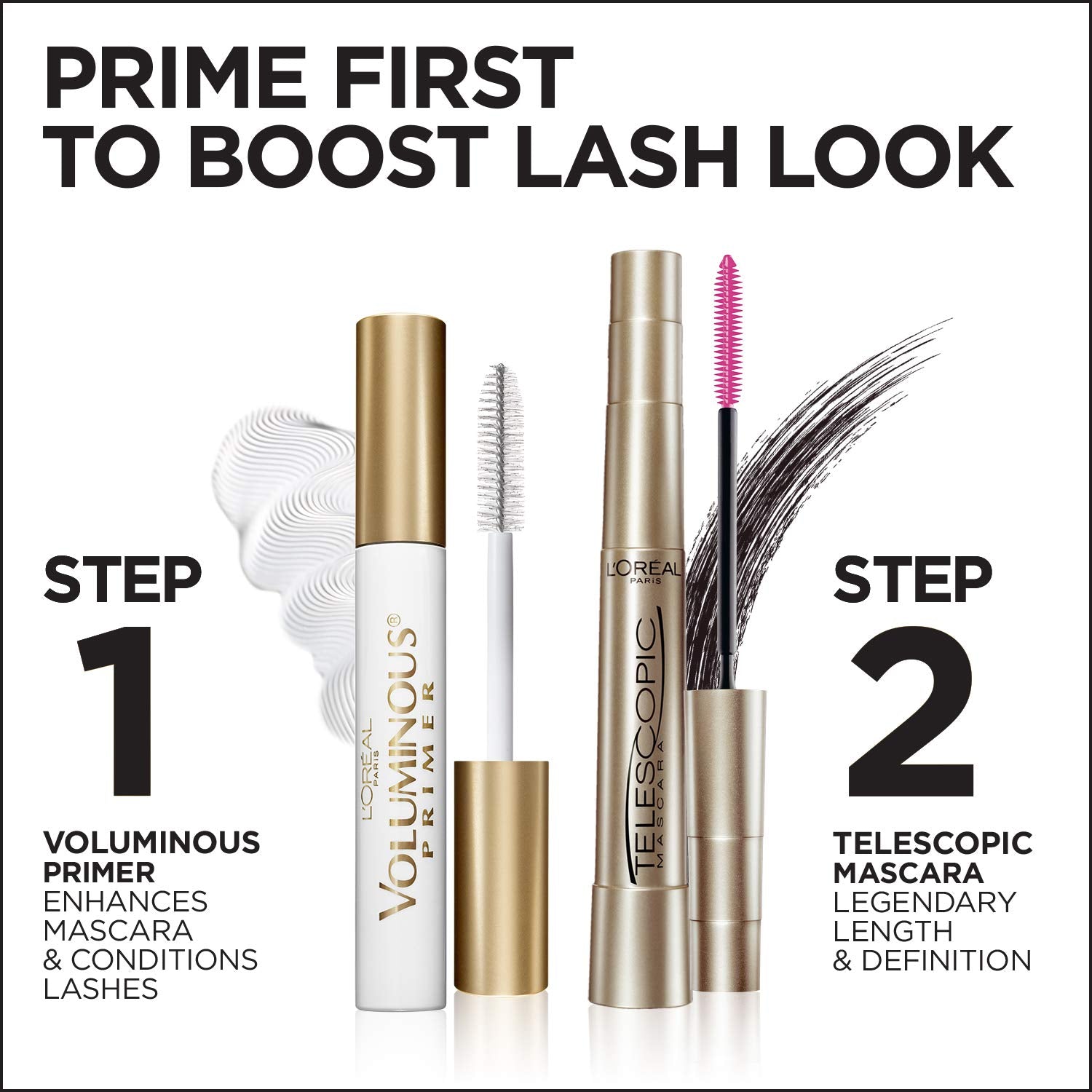 L'Oréal Paris Telescopic Original Washable Intense Lengthening Mascara, Black Brown, 0.27 fl. oz.
