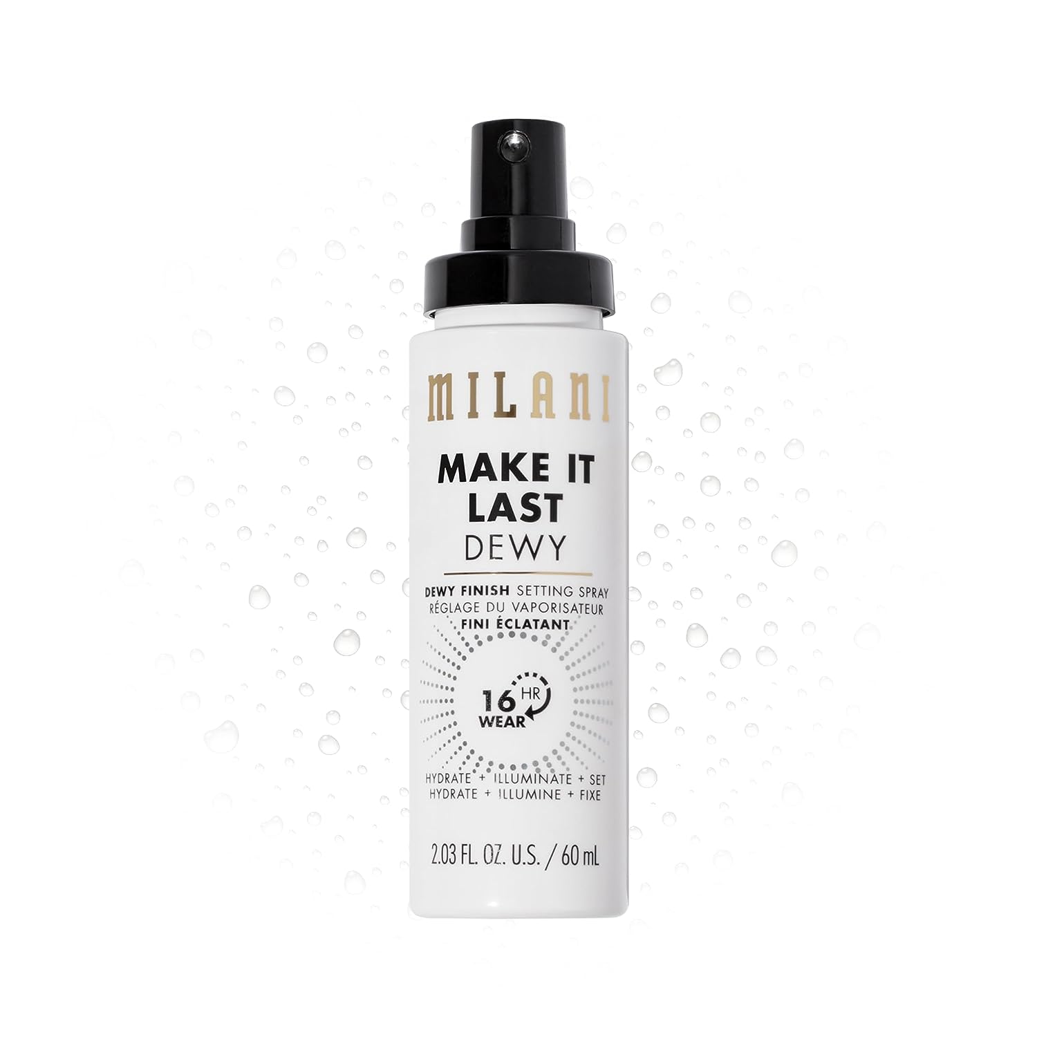Milani Make It Dewy 3-In-1 Setting Spray - Hydrate + Illuminate + Set (2.03 Fl. Oz.) Cruelty-Free Makeup Setting Spray - Prime &amp; Hydrate Skin for a Bright, Refreshing Look