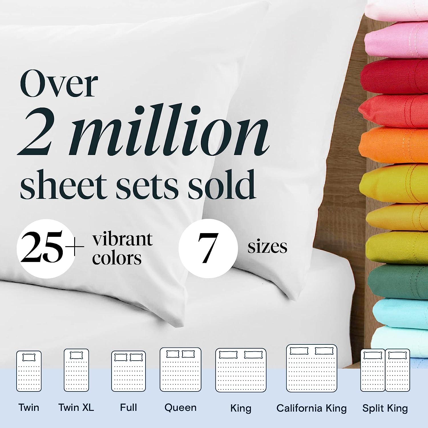 LuxClub 6 PC Queen Sheet Set Bamboo Sheets Deep Pockets 18" Eco Friendly Wrinkle Free Cooling Sheets Machine Washable Hotel Bedding Silky Soft - Snow White Fitted Sheet Queen Size