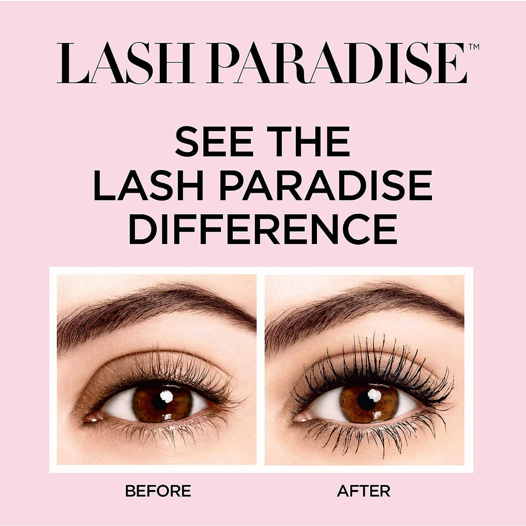 L'Oreal Paris Voluminous Lash Paradise Waterproof Mascara, Volumizing, Lengthening and Thickening Eye Makeup For Fuller-Looking Lashes, Black, 0.25 Fl Oz
