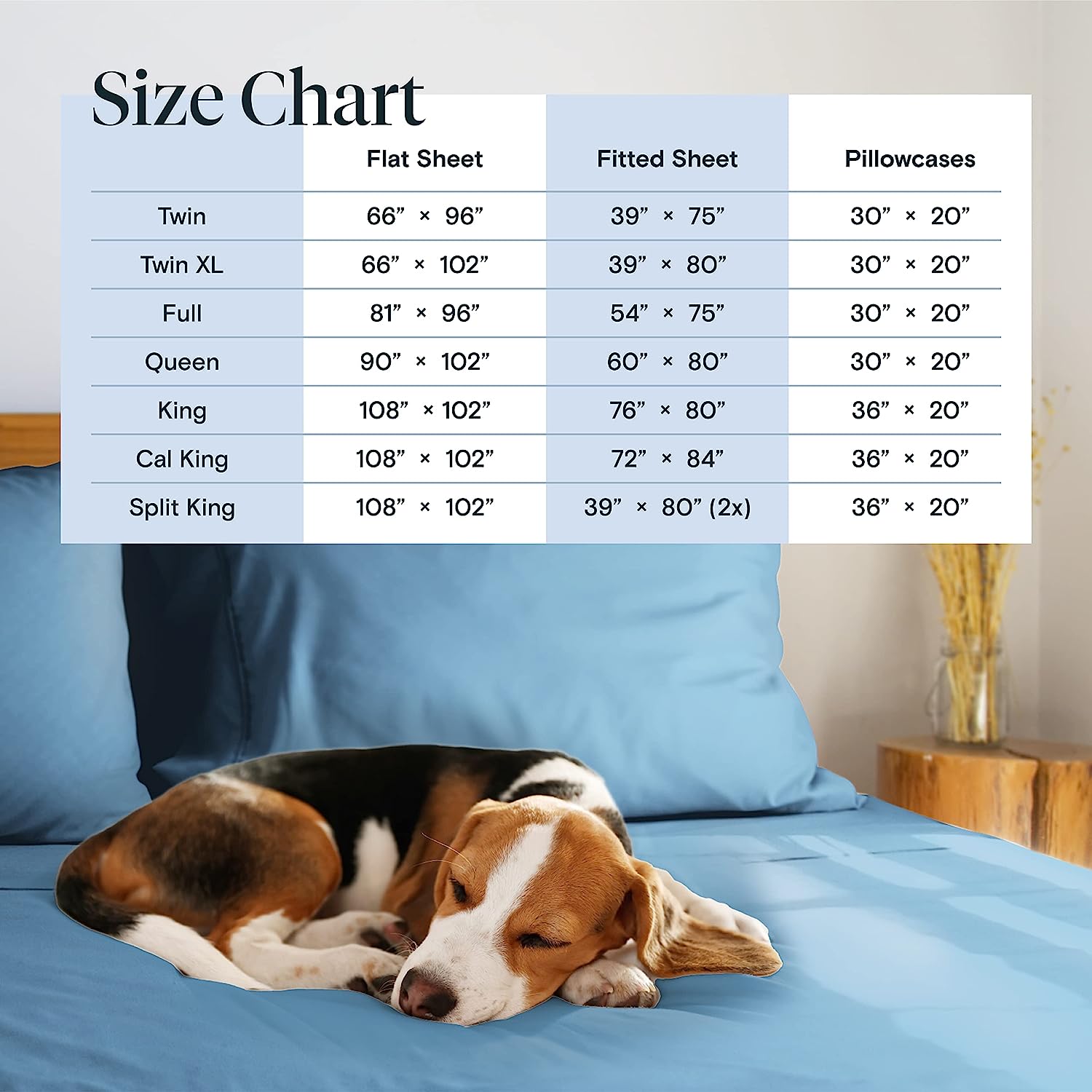 LuxClub 7 PC Split King Sheet Set Bamboo Sheets Deep Pockets 18" Eco Friendly Wrinkle Free Cooling Sheets Machine Washable Hotel Bedding Silky Soft - Denim Split King