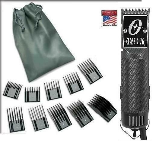 Oster Classic 76 Carbon Fiber Limited Edition Hair Clipper 10 PC Combs