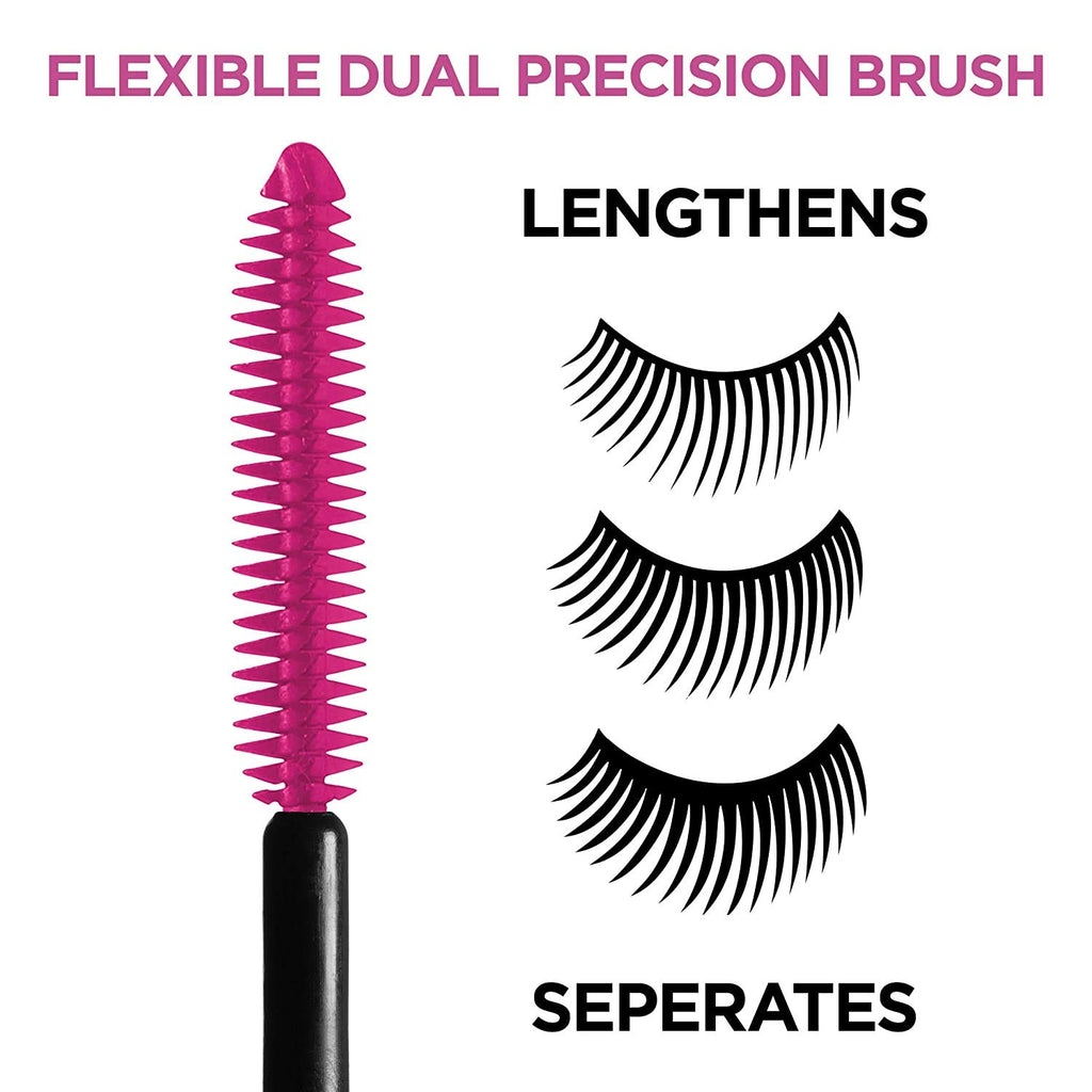 L'Oreal Paris Makeup Telescopic Original Lengthening Mascara, Blackest Black, 0.27 Fl Oz (Pack of 2)
