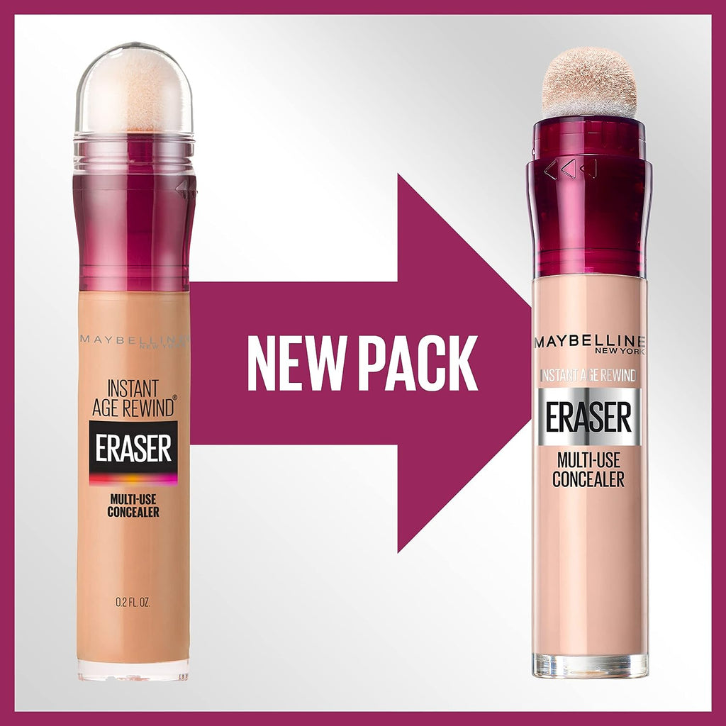 Maybelline Instant Age Rewind Eraser Dark Circles Treatment Multi-Use Concealer, 100, 1 Count (Packaging May Vary)