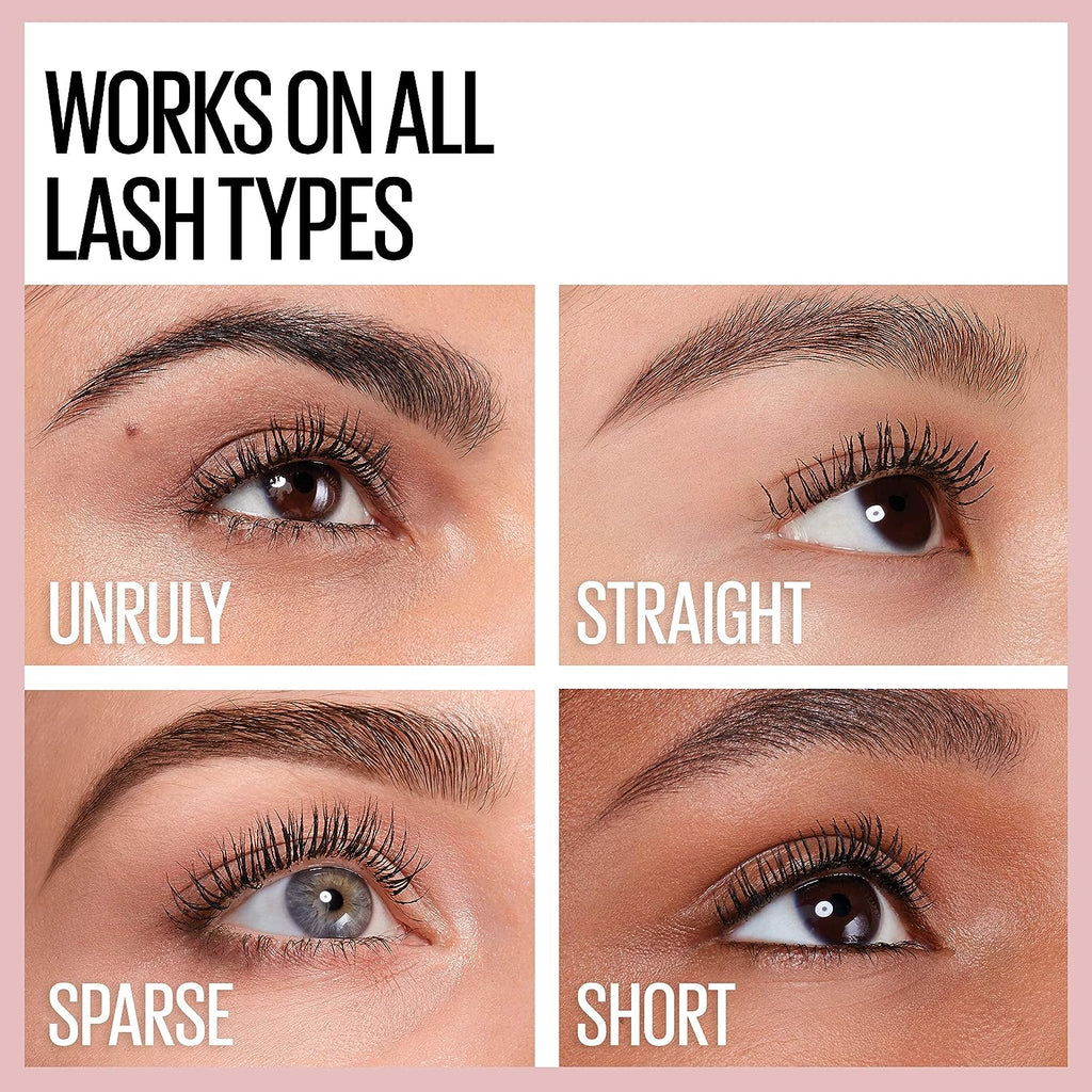 Maybelline New York Lash Sensational Waterproof Mascara, Lengthening and Volumizing for a Full Fan Effect, Brownish Black, 1 Count
