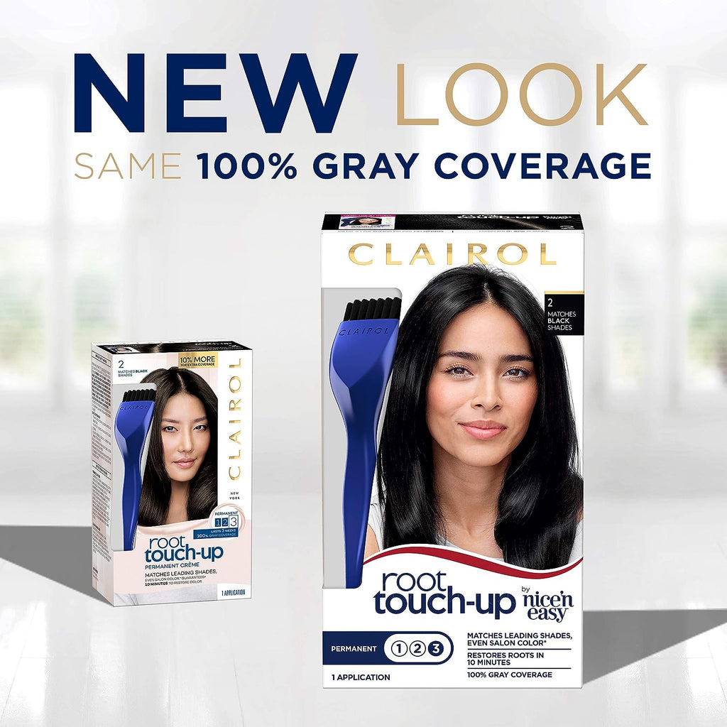 Clairol Root Touch-Up by Nice'n Easy Permanent Hair Dye, 2B Blue Black Hair Color, Pack of 1