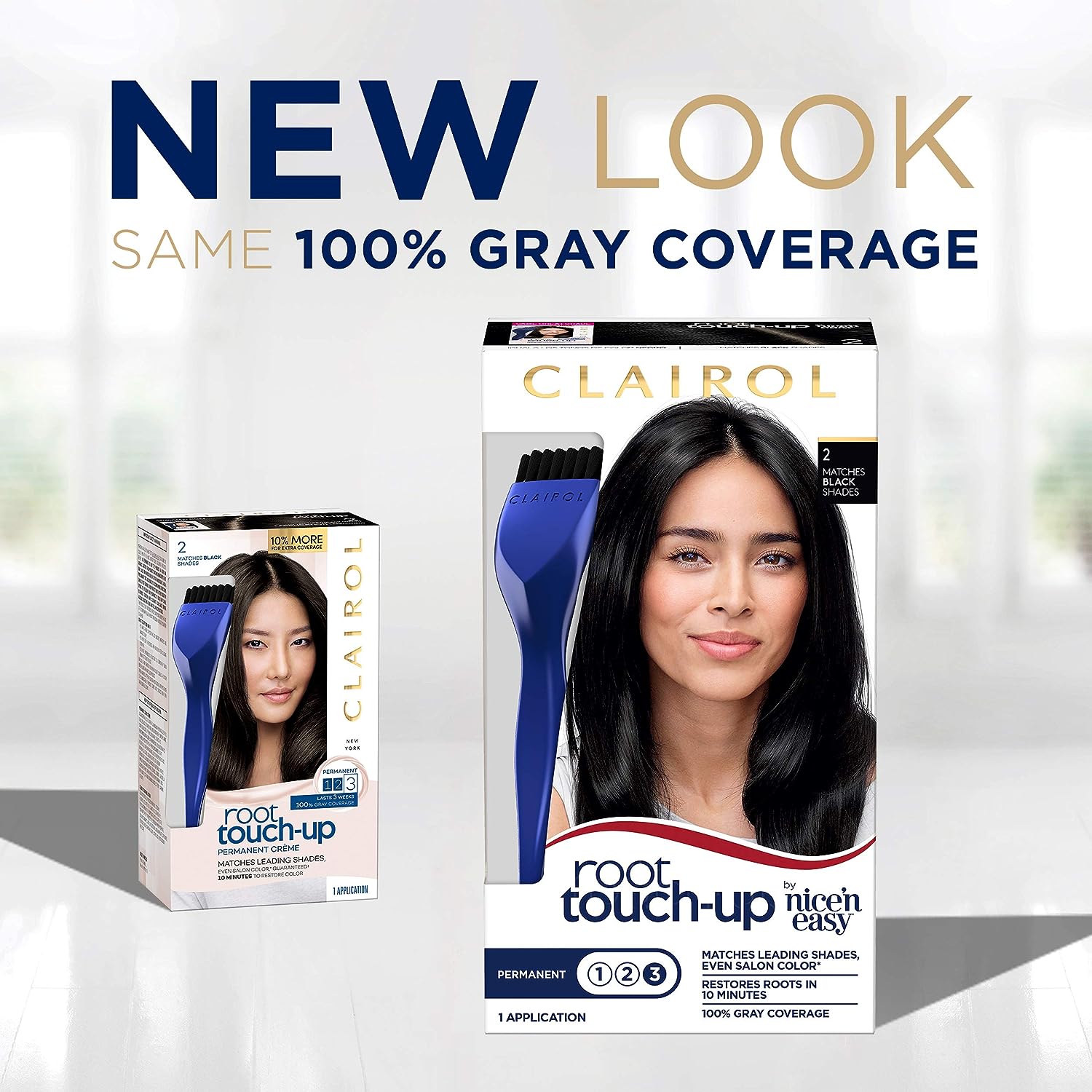 Clairol Root Touch-Up by Nice'n Easy Permanent Hair Dye, 2B Blue Black Hair Color, Pack of 1