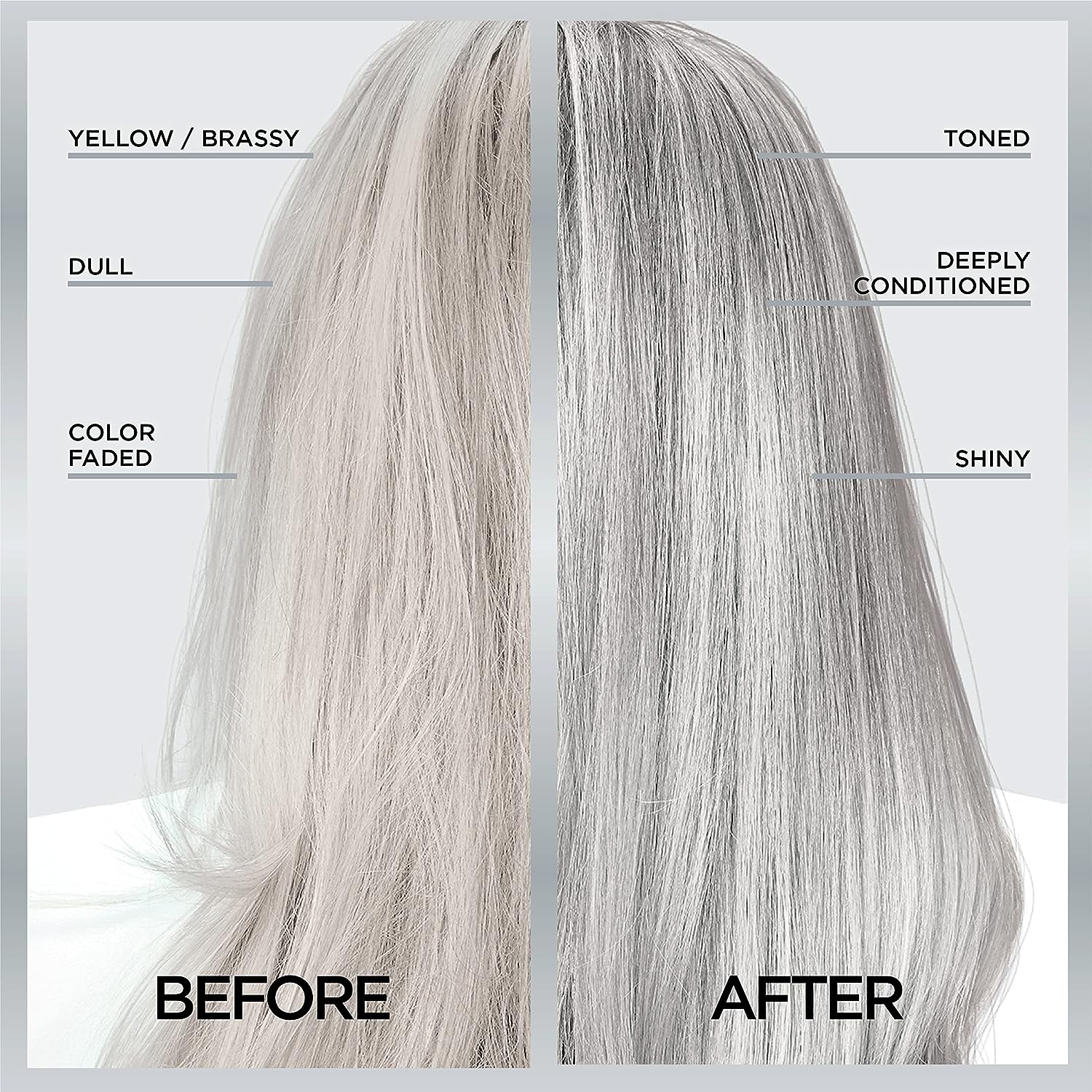 L’Oréal Paris Le Color Gloss One Step In-Shower Toning Hair Gloss, Neutralizes Brass, Conditions &amp; Boosts Shine, Silver, 4 Ounce