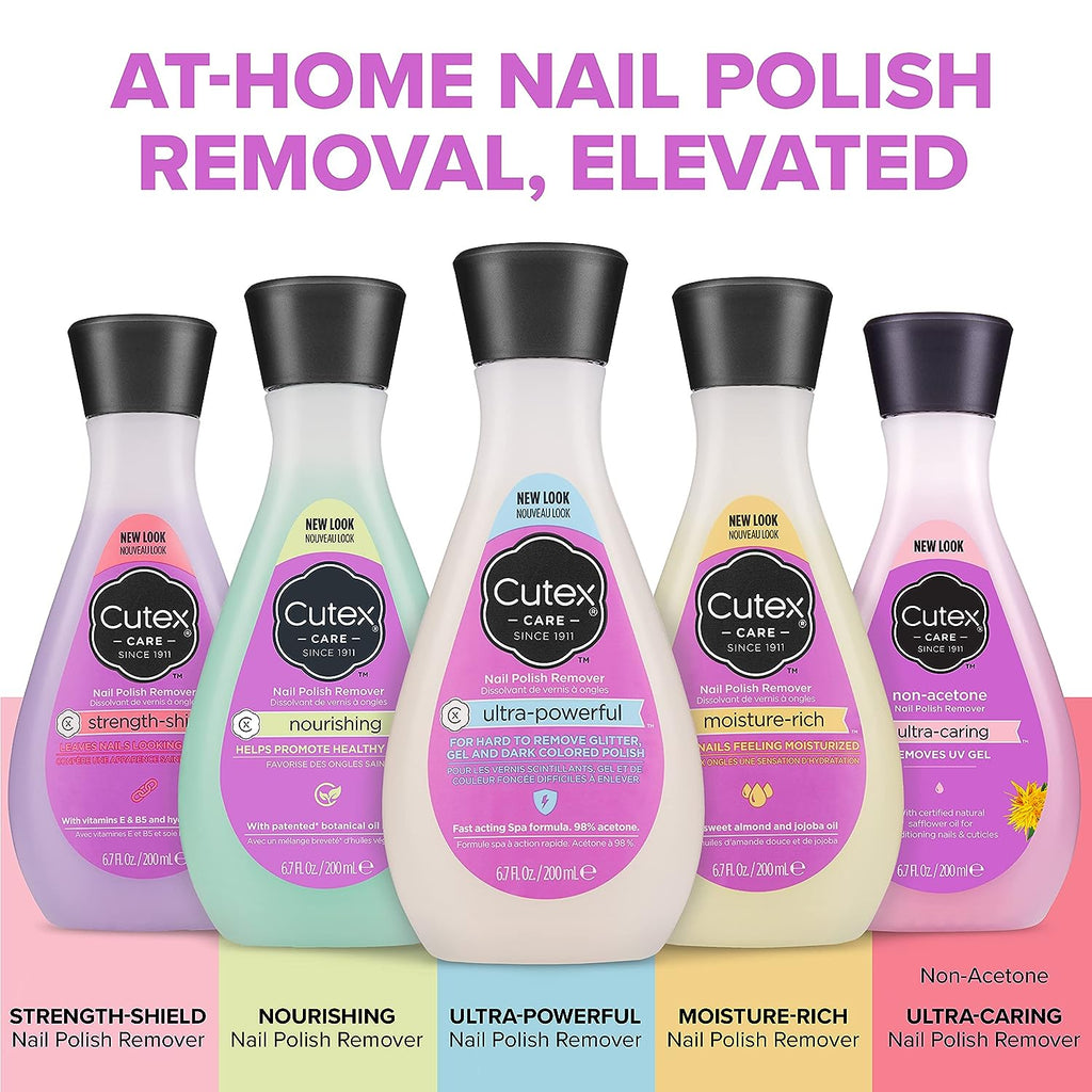 Cutex Gel Nail Polish Remover, Ultra-Powerful &amp; Removes Glitter and Dark Colored Paints, Paraben Free, 10.1 Fl Oz