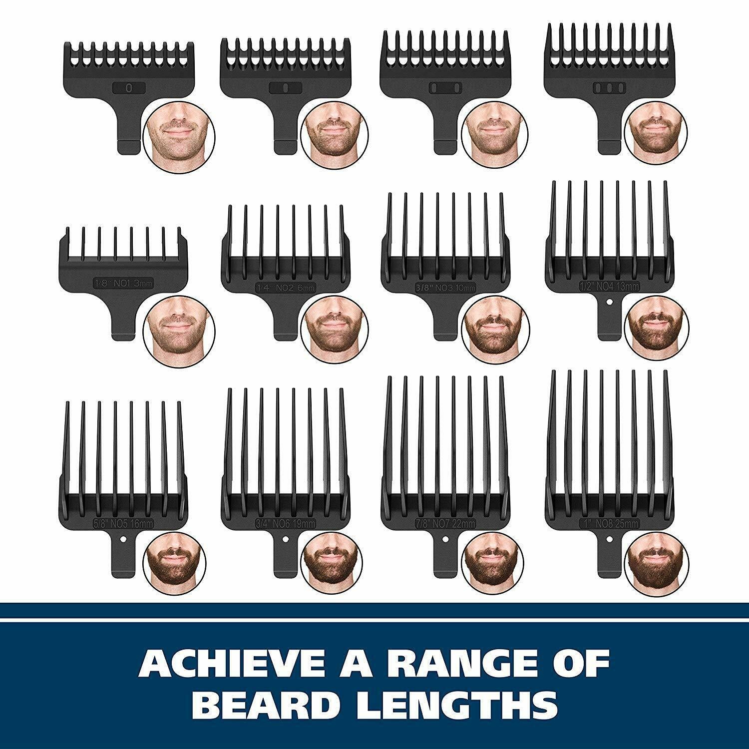 Wahl Hair Clipper Set Rechargeable Beard Trimmer Kit For Men Family Black