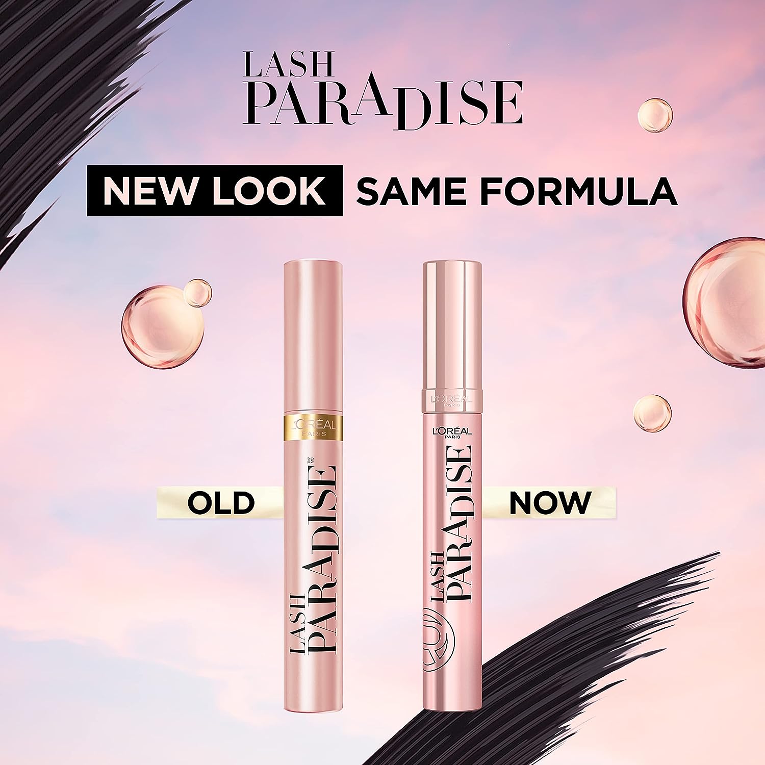L'Oreal Paris Voluminous Makeup Lash Paradise Mascara, Voluptuous Volume, Intense Length, Feathery Soft Full Lashes, No Flaking, No Smudging, No Clumping, Blackest Black, 1 Count, Packaging May Vary