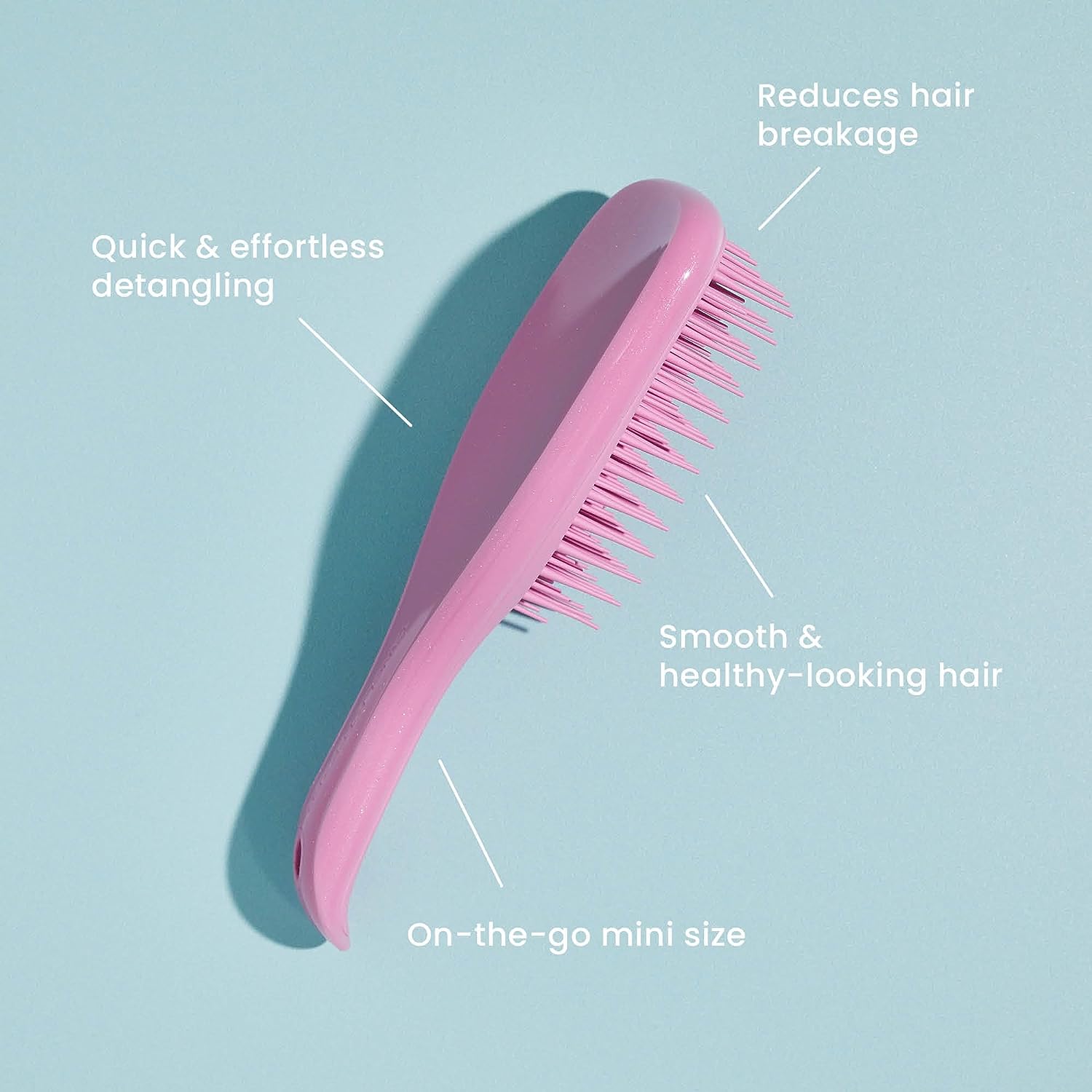 Tangle Teezer The Mini Ultimate Detangling Brush, Dry and Wet Hair Brush Detangler for Traveling and Small Hands, Wisteria Leaf