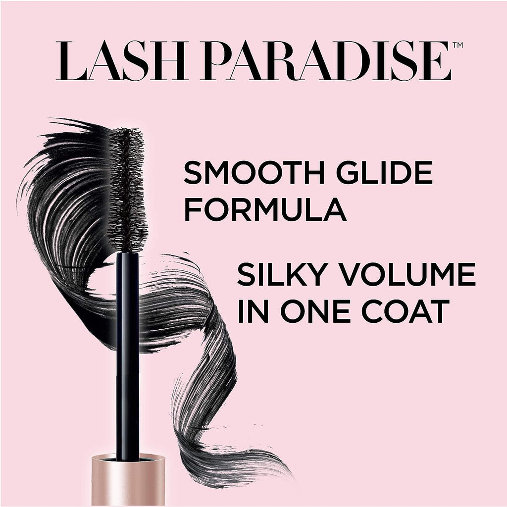 L'Oreal Paris Voluminous Lash Paradise Waterproof Mascara, Volumizing, Lengthening and Thickening Eye Makeup For Fuller-Looking Lashes, Black, 0.25 Fl Oz