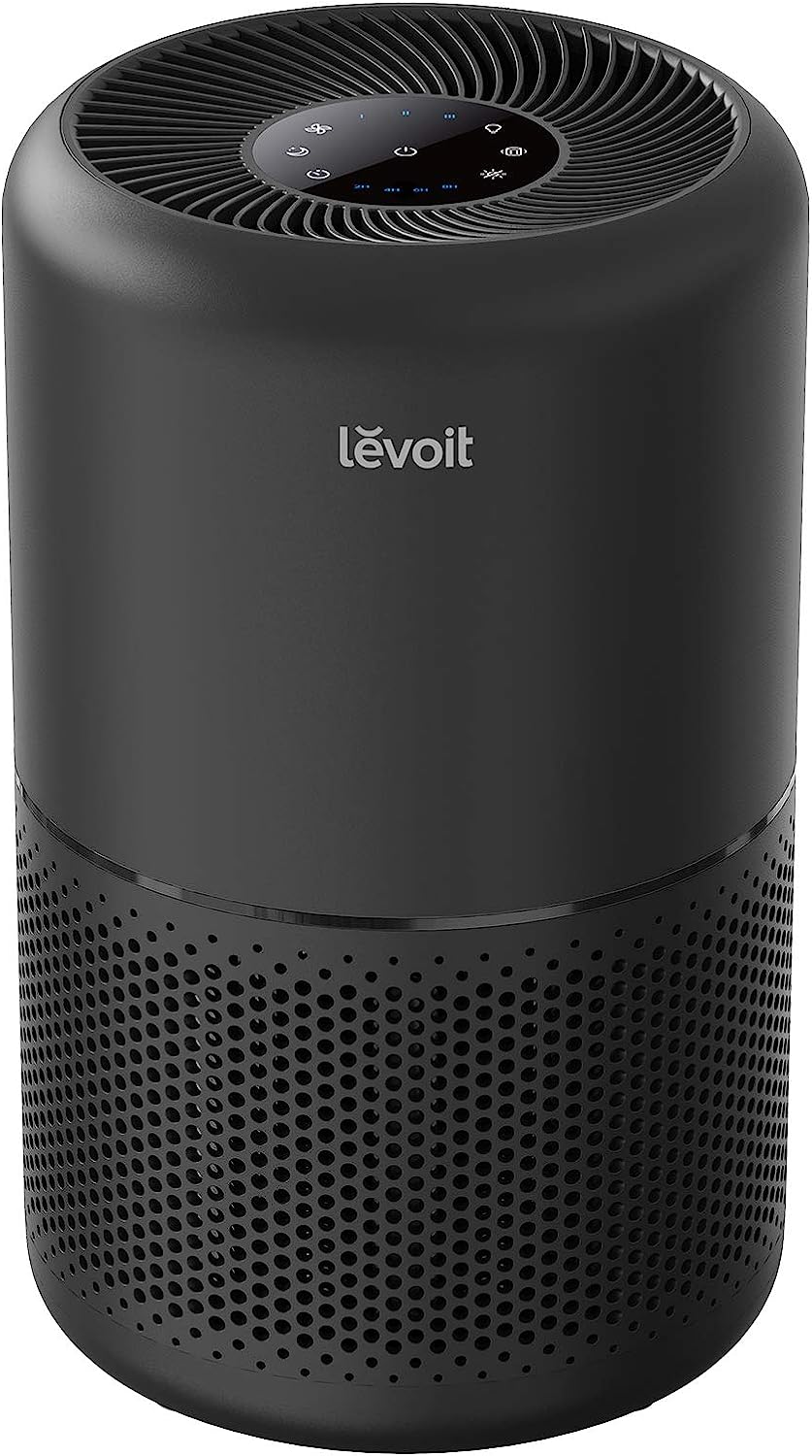 LEVOIT Air Purifier for Home Allergies Pets Hair in Bedroom, HEPA Filter, Covers Up to 1095 Sq.Foot Powered by 33W High Torque Motor, Remove Dust Smoke Pollutants, 0.3 Microns, Core 300, Black