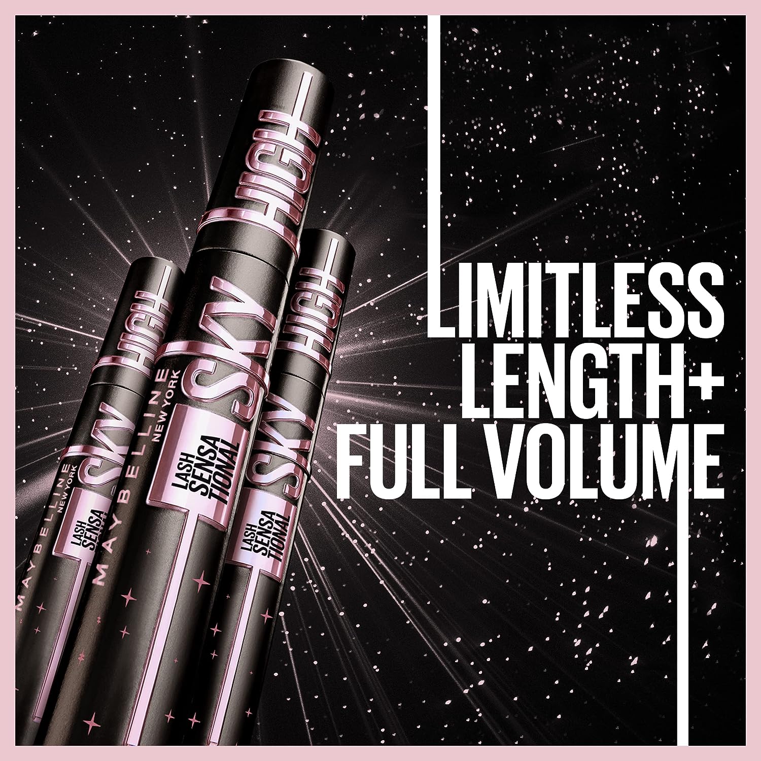 Maybelline New York Lash Sensational Sky High Washable Mascara Makeup, Volumizing, Lengthening, Defining, Curling, Multiplying, Buildable Formula, Cosmic Black, 1 Count
