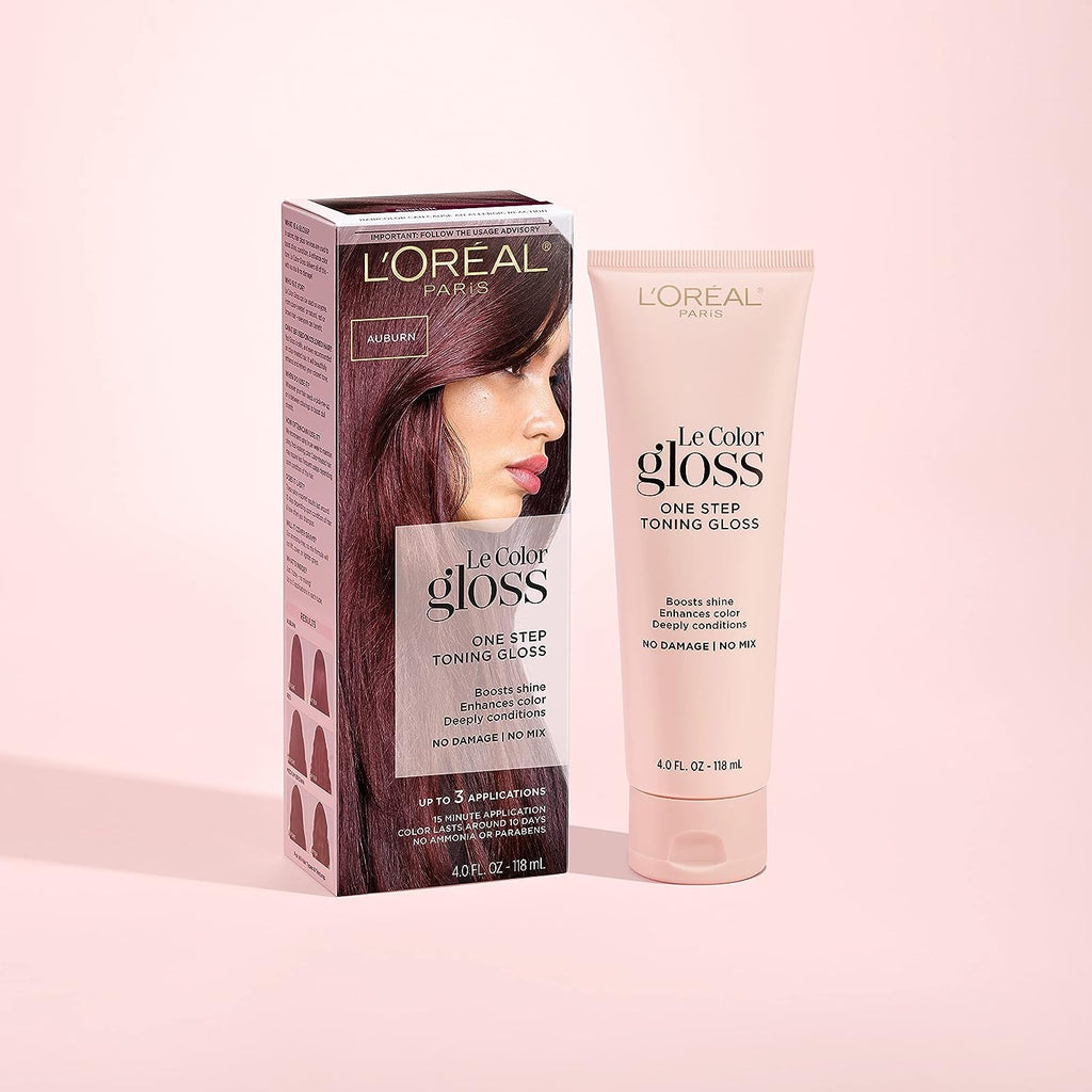 L'Oreal Paris Le Color One Step Toning Hair Gloss, Auburn, 4 Ounce (Pack of 2)