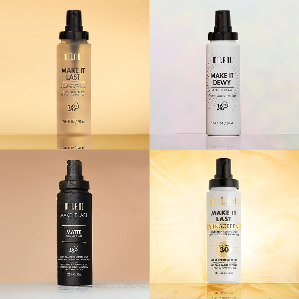 Milani Make It Last 3-in-1 Setting Spray and Primer- Prime + Correct + Set (2.03 Fl. Oz.) Makeup Finishing Spray and Primer - Long Lasting