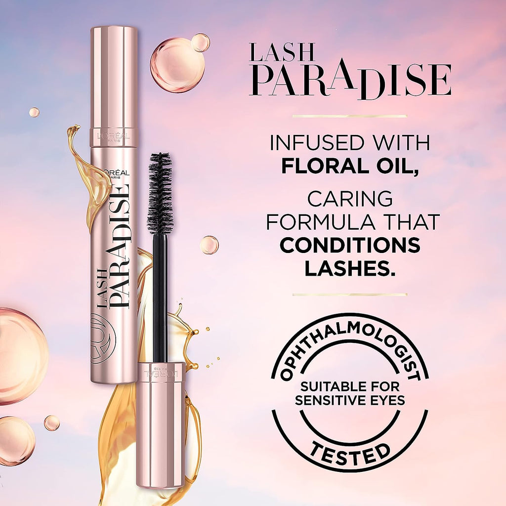 L'Oreal Paris Voluminous Makeup Lash Paradise Mascara, Black Brown, 0.25 Fl Oz (Pack of 1) Packaging May Vary