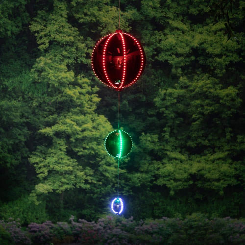 3-Tier Indoor/Outdoor Hanging Christmas Ornaments With Chasing LED Lights