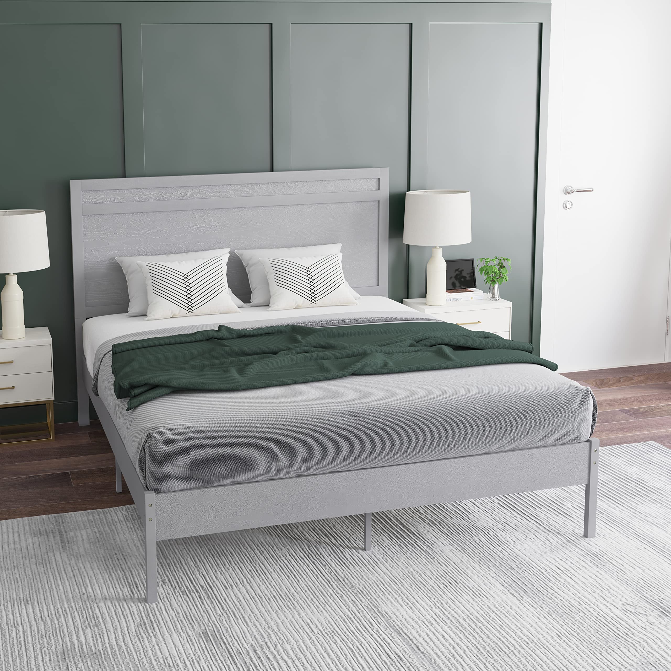 LuxClub 6 PC Extra Deep Pocket Queen Sheets &amp; Pillowcases Set - Hotel Bedding Silky Soft Eco Friendly Wrinkle Free Ultra Soft Cooling Bed Sheet Set deep Pocket up to 21" (Queen, Light Grey)