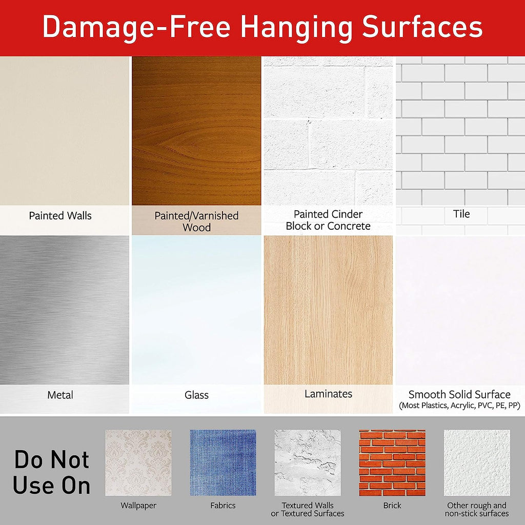 Command Large Utility Hooks, Damage Free Hanging Wall Hooks with Adhesive Strips, No Tools Wall Hooks for Hanging Decorations in Living Spaces, 14 White Hooks and 16 Command Strips