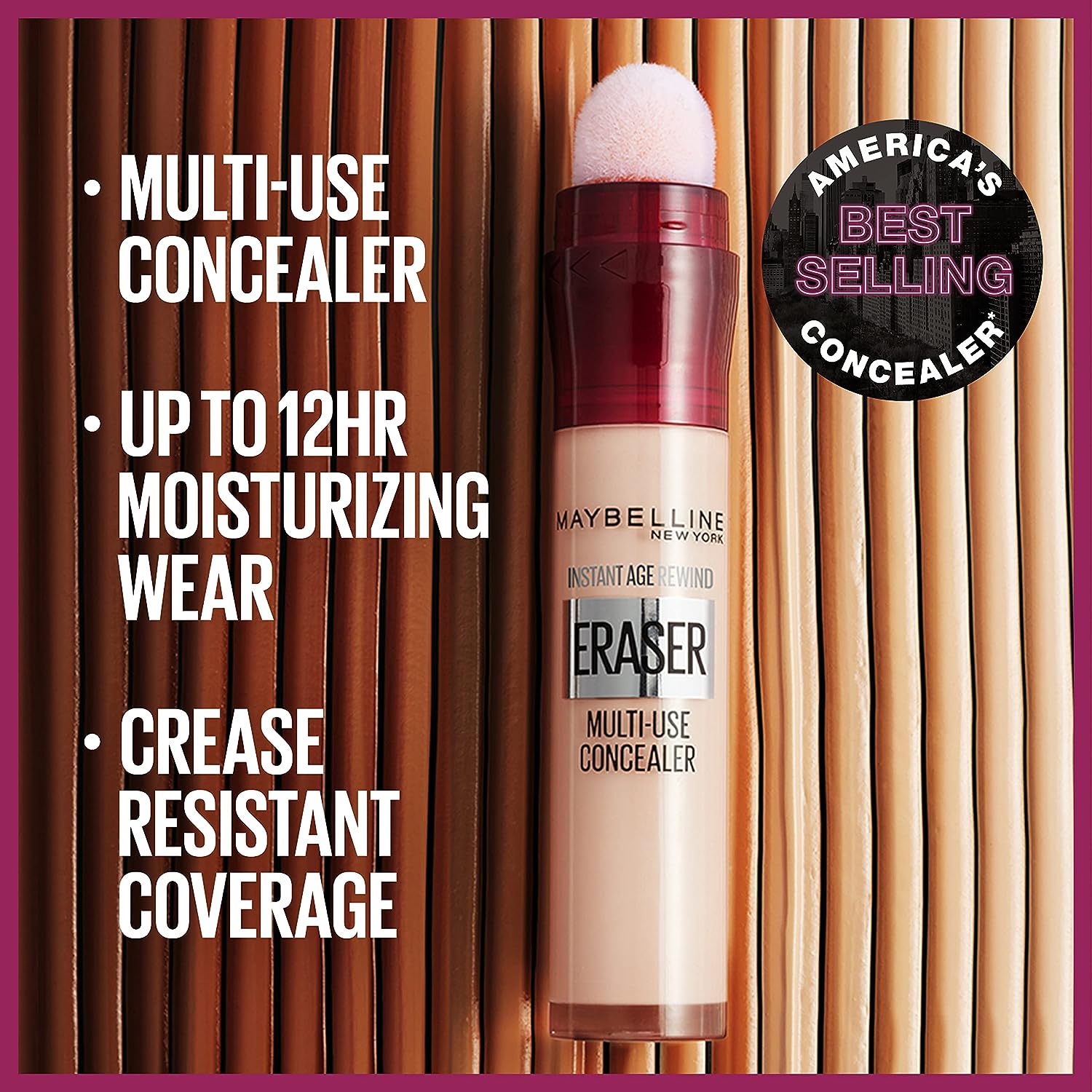 Maybelline New York Instant Age Rewind Eraser Dark Circles Treatment Multi-Use Concealer, 160, 1 Count (Packaging May Vary)