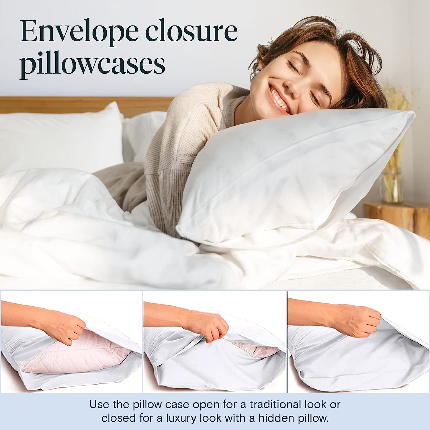 LuxClub 6 PC Queen Sheet Set Bamboo Sheets Deep Pockets 18" Eco Friendly Wrinkle Free Cooling Sheets Machine Washable Hotel Bedding Silky Soft - White Queen