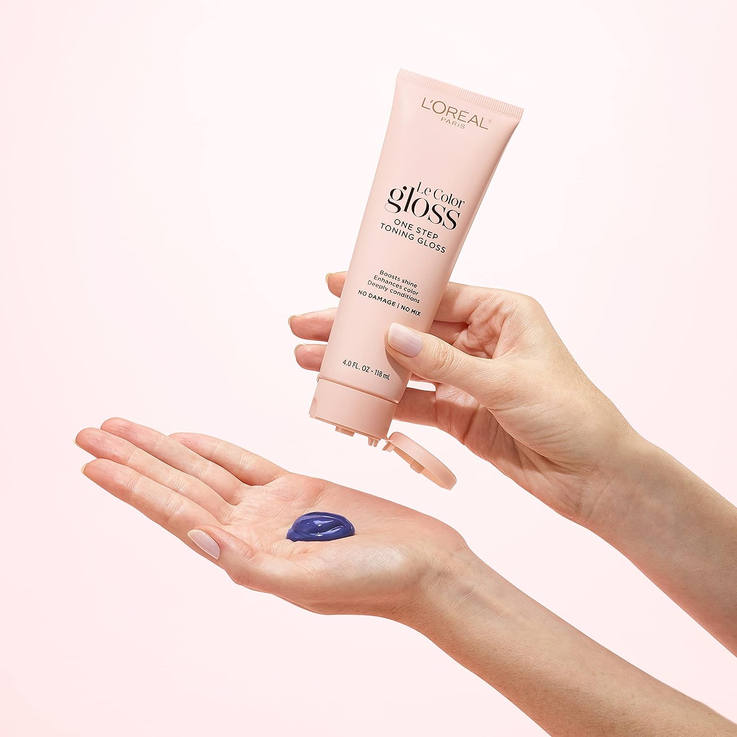 L’Oréal Paris Le Color Gloss One Step In-Shower Toning Hair Gloss, Neutralizes Brass, Conditions &amp; Boosts Shine, Silver, 4 Ounce