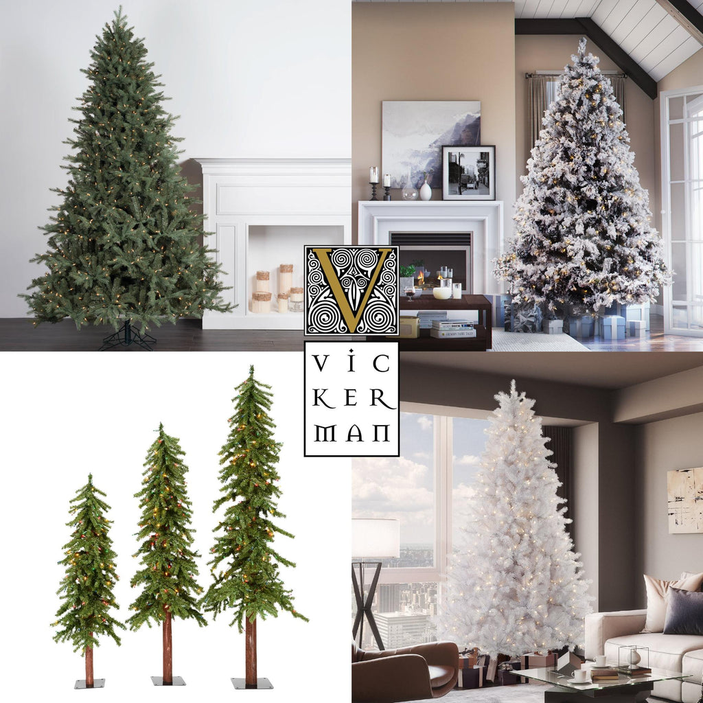 Vickerman 7'  Aluminum Artificial Christmas Tree, Unlit - Faux Christmas Tree - Seasonal Indoor Home Decor