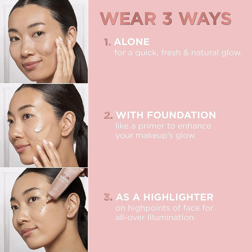 L'Oreal Paris Revitalift 1.5% Pure Hyaluronic Acid Face Serum 1.0 oz + True Match Lumi Glotion Natural Glow Enhancer Lotion, Medium 1.35 fl. oz, 1 kit