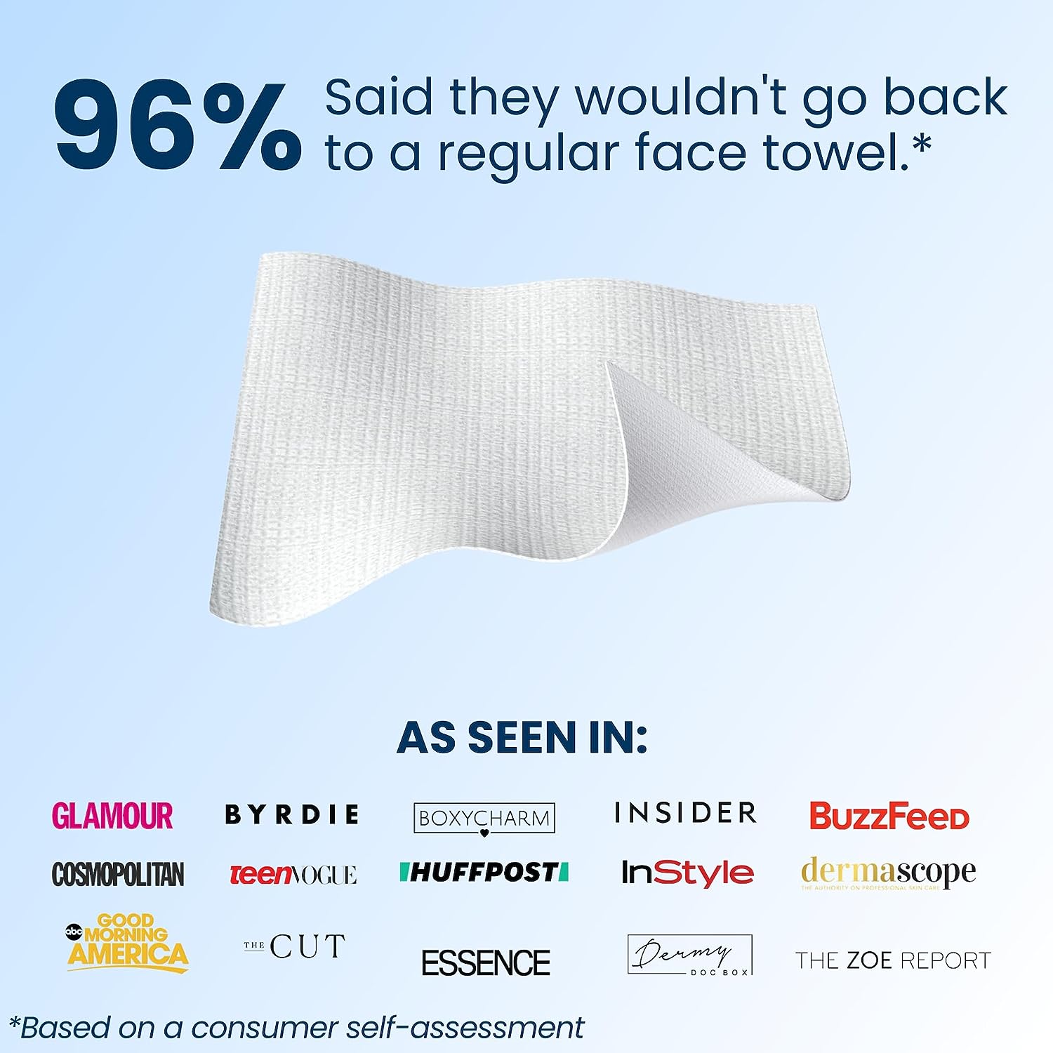 Clean Skin Club Clean Towel XL, 100% USDA Biobased Dermatologist Approved Face Towel, Disposable Clinically Tested Face Towelette, Facial Washcloth, Makeup Remover Dry Wipes, Ultra Soft,300 ct, 6 pack