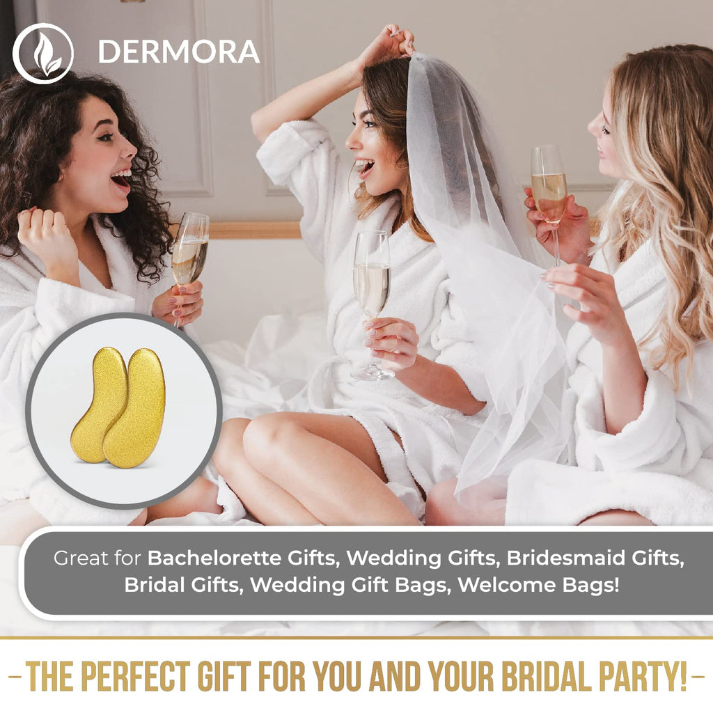 DERMORA Skin Treatment Mask 24K Gold Eye Mask - Rejuvenating Treatment for Dark Cirlce,Puffiness,Refresh,Revitalizing,Wrinkles - 30 Pairs Eye Gels