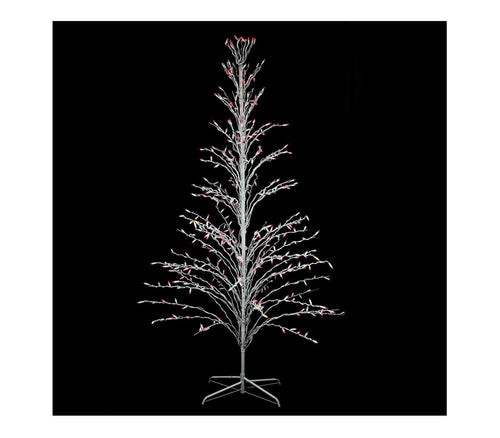 6' White Lighted Christmas Cascade Twig Tree Outdoor Yard Art Decoration - Multi Lights