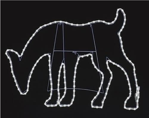 31" White LED Lighted Deer Head Down Christmas Outdoor Silhouette Decoration