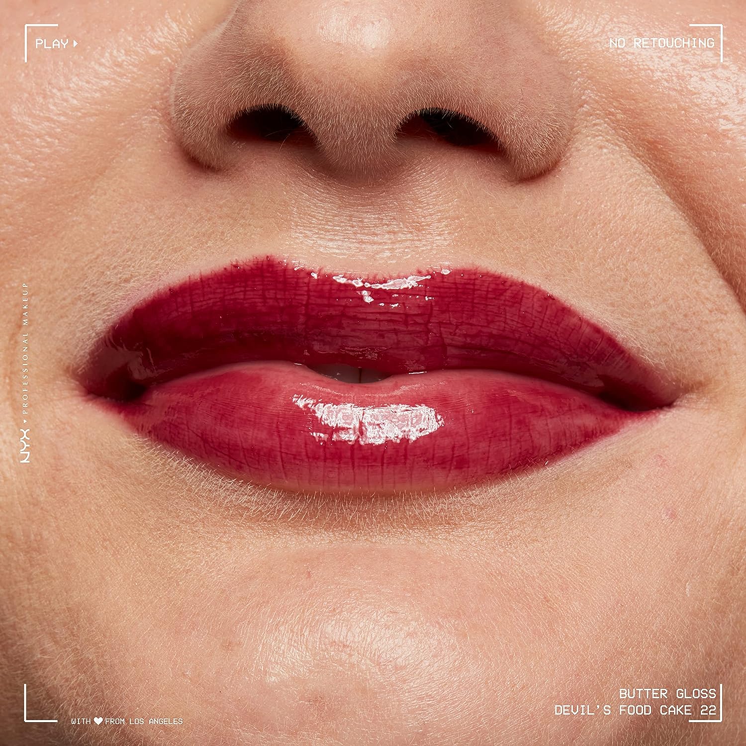 NYX PROFESSIONAL MAKEUP Butter Gloss, Non-Sticky Lip Gloss - Devil's Food Cake (Deep Plum)