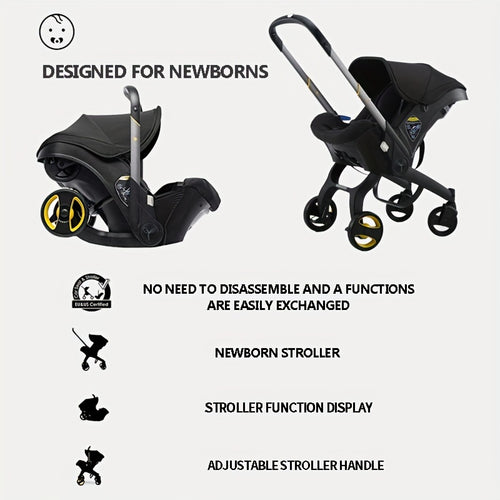 4 In 1Foldable Baby Stroller, A Good Helper For Mothers When Traveling, Shopping In Supermarkets, Baby Stroller Suitable For Christmas, Halloween, And Thanksgiving Gift