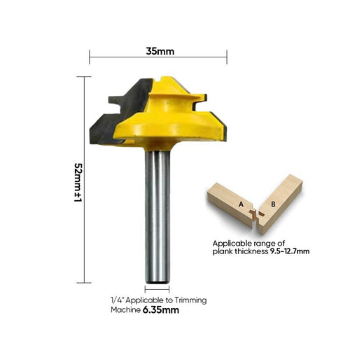 45°Lock Miter Router Bit