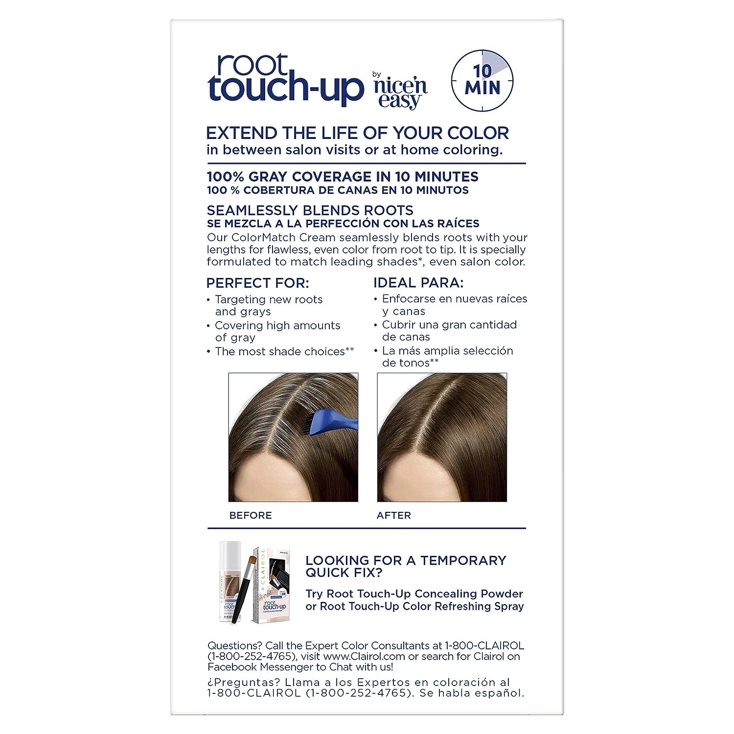 Clairol Root Touch-Up by Nice'n Easy Permanent Hair Dye, 5A Medium Ash Brown Hair Color, Pack of 1