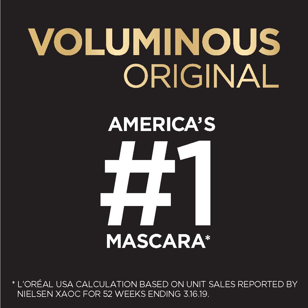 L'Oreal Paris Voluminous Original Waterproof Mascara, Black, 2 count