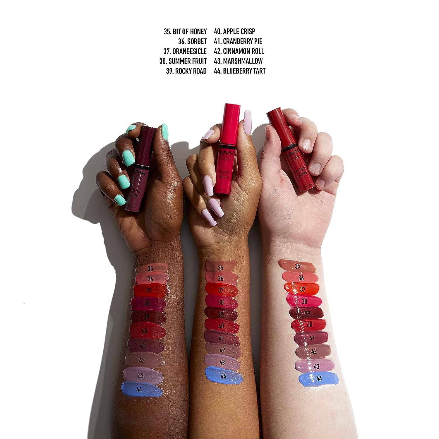 NYX PROFESSIONAL MAKEUP Butter Gloss, Non-Sticky Lip Gloss - Bit Of Honey (Peach Nude)