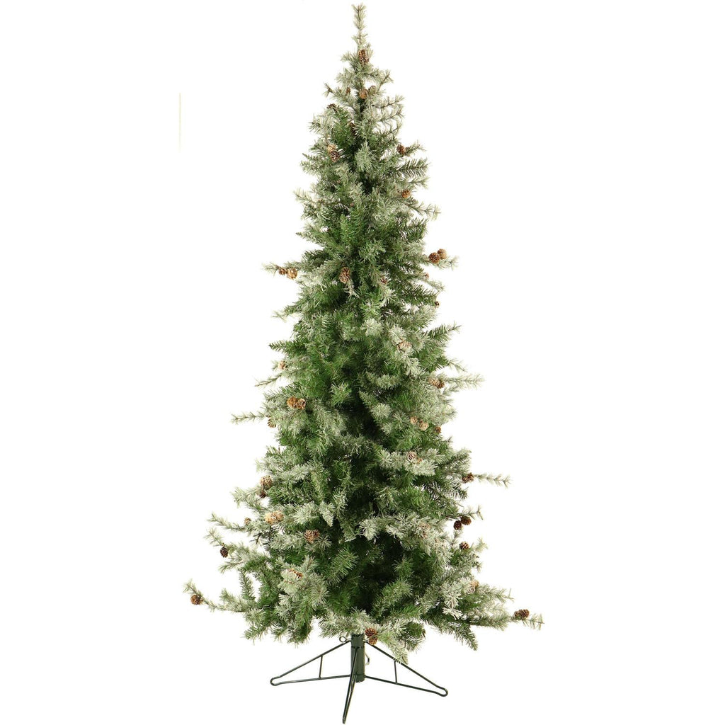 Fraser Hill Farm 7.5-Foot Pre-Lit Buffalo Fir Green Slim Artificial Christmas Tree, Smart Lights, FFBF075-3SN