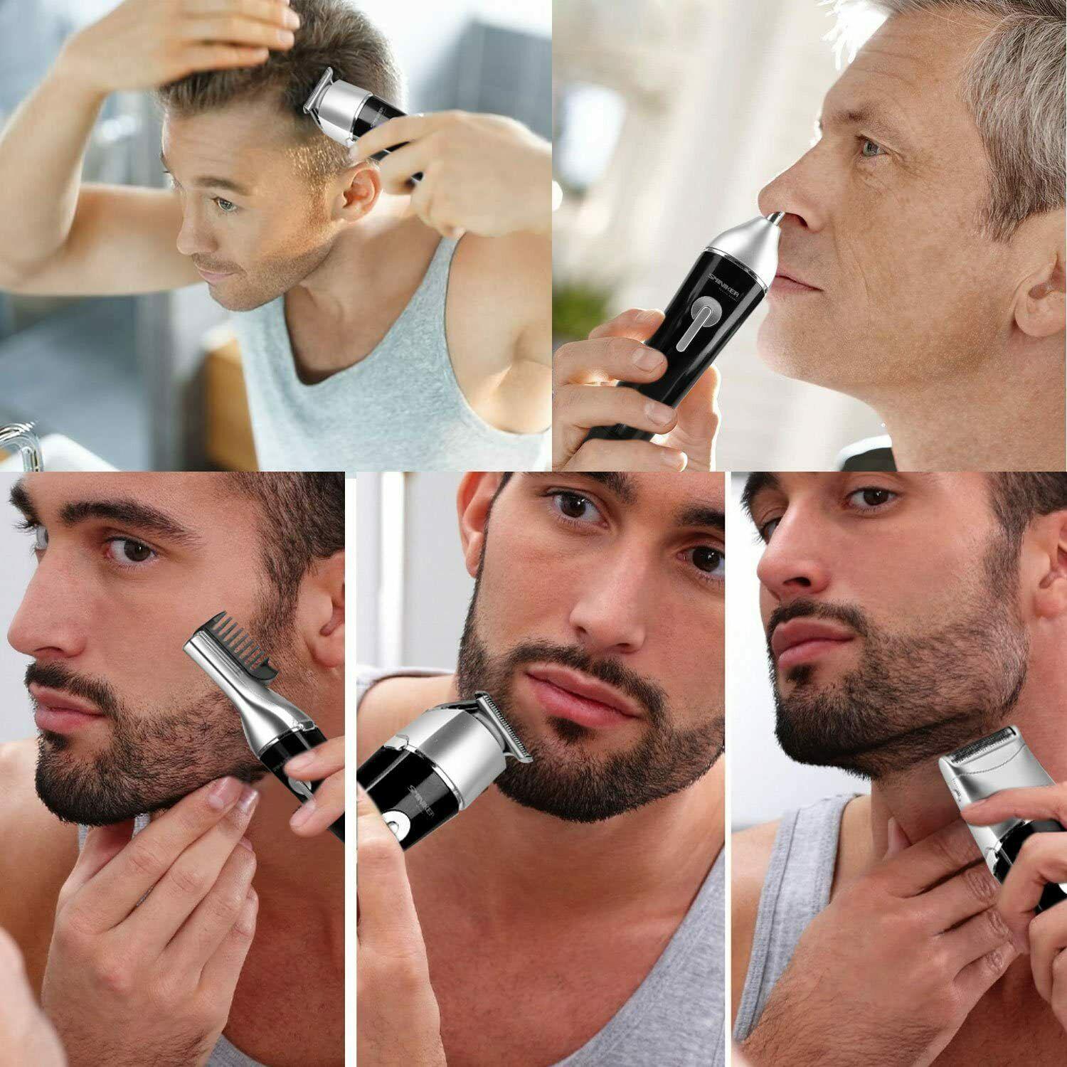 Sminiker Professional 5 in 1 Multi Functional Waterproof  Grooming Kit for Men