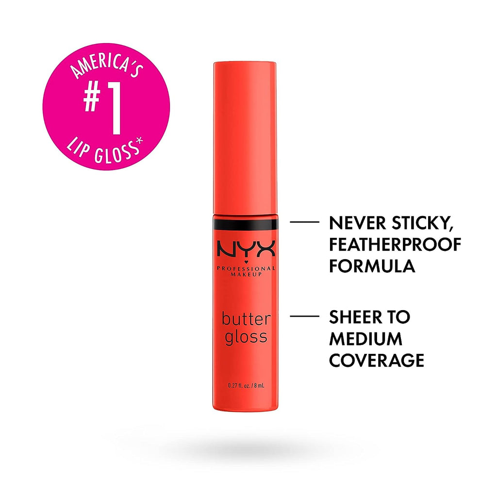 NYX PROFESSIONAL MAKEUP Butter Gloss, Non-Sticky Lip Gloss - Orangesicle (Orange)